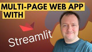 Creating Multi-Page Streamlit Apps  Python Streamlit Series Part 2