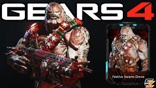 Gears of War 4 - Festive Swarm Drone Multiplayer Gameplay Gears of War 4 Gearsmas DLC Character