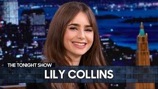 Lily Collins Planned Her Wedding While Shooting Windfall  The Tonight Show Starring Jimmy Fallon