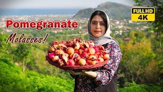Cooking Pomegranate Molasses in the village of IRAN  village lifestyle of IRAN  Rural Cuisine