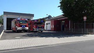 Vollständiger Löschzug Mülldorf FF Sankt Augustin beim Ausrücken + RTW 2 Fw Siegburg + Bullhorn