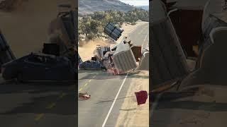 Realistic Highway Car Crashes #75 - BeamNG Drive