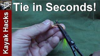 Fishing Knots with Forceps Tie a fast Improved Clinch Fishing Knot