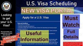 New US Visa Appointment Scheduling System  New USA Visa portal  Signup and Login  Full Details