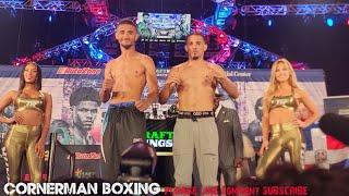 WILLIAM FOSTER III VS ERIDSON GARCIA WEIGH IN & FACE OFF AHEAD OF JR. LIGHTWEIGHT BOUT