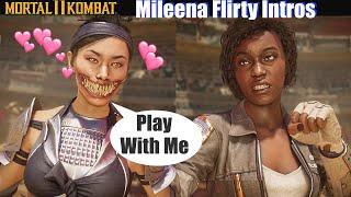 MK11 Mileena Flirty Intros & Teases Relationship Dialogues - Mortal Kombat 11