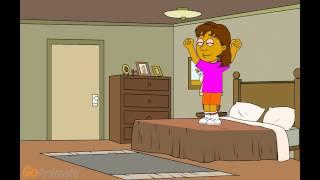 Dora Jumps On Her Parentss Bed and Gets Grounded