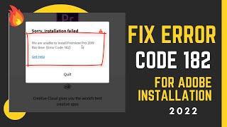 How to Fix Error Code 182 for All Adobe Installation   Adobe Installation Error Solution