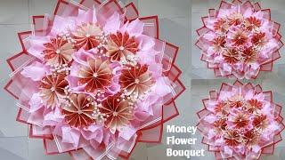 Money flower bouquet tutorial #diybouquet #moneybouquet #moneyflower #diy