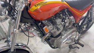 Triumph Hurricane TRIX75 - Investigating Rough Running - Part 3 - Reinstall carbsbrake cable