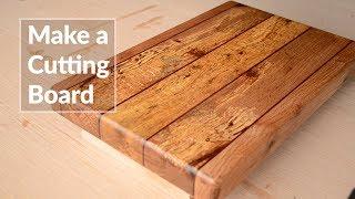 Making a Cutting Board from Rough Lumber No JOINTER or PLANER. Woodworking Project