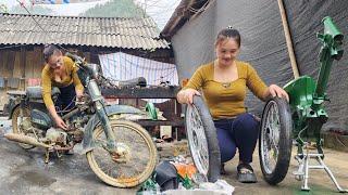 Genius girl repairs and restores HONDA supper cup 50cc motorbikes to help a farmer