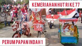 HUT RI ke 77 Karnaval Sepeda Hias Perumahan Papan Indah 1 RW 24