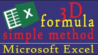 3D formula in Microsoft excel