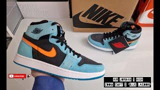 Air Jordan 1 High Zoom CMFT 2 Blue Lagoon - On Feet and Check * Okay 80%