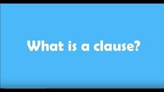 What is a clause?