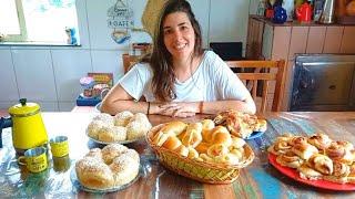 PADARIA NA ROÇA - DIA DE PRODUÇÃO NO SÍTIO - ASSADO NO FOGÃO A LENHA