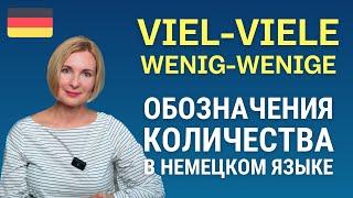 Немецкий язык. Разница между viel - viele wenig - wenige