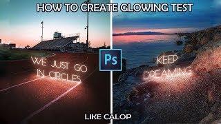 How to create Glowing texts Like calop  photoshop tutorial l