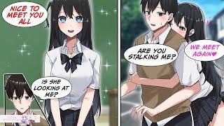 Manga Dub The new girl fell in love with me at first sight and is stalking me...? RomCom