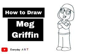 Art 124 - How to Draw Meg Griffin - Easy Tutorial and Simple Drawing 2022