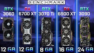 RTX 3060 vs RX 6700 XT vs RTX 3070 Ti vs RX 6900 XT vs RTX 3090 Benchmark