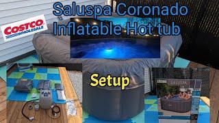 Saluspa Coronado Inflatable hot tub from Costco Unboxing And Setup