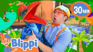 Blippi Meets Baby Dinosaurs  BEST OF BLIPPI TOYS  Educational Videos for Kids