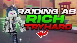 ⭐ Raiding as RICH Tryhard with STAR in Da Hood ⭐