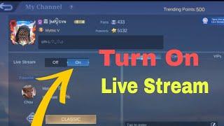 How to Turn on live stream on Ml 2022  Mlbb 