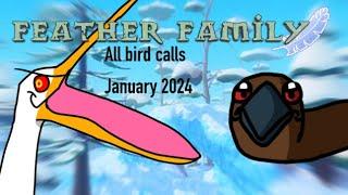 All Feather Family Bird Calls of January 2024  Roblox Feather Family