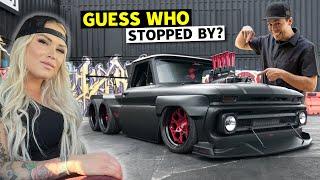 900hp Supercharged 6 Wheel Chevy C10 Gets WILD in our Yard