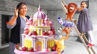 HUGE Madagascar Cake - Amazing ART Cooking Idea For my daughters birthday