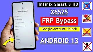 Infinix Smart 8 FRP Bypass 2024 Android 13  Infinix Smart 8 X6525 Google Account Bypass Without PC