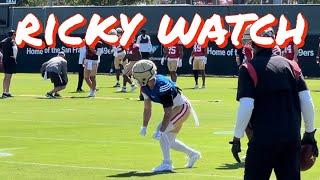 49ers WR Ricky Pearsall Runs Routes in a Non-Contact Jersey