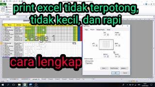 Lengkap cara print excel tidak terpotong tidak kecil dan terlihat rapi