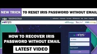 without email and phone number Fbr iris password Recovery  how to Recover FBR iris password #fbr