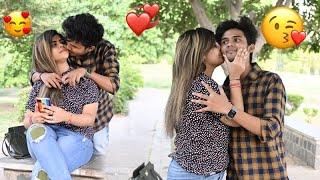 Secretly Ki$sing On Girls Cheeks  Shocking Reaction  Jassi Prank