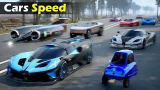 Cars Top Speed Comparison   Fastest Car on Earth  over 1200kmph