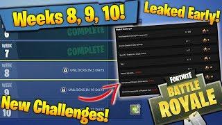 Fortnite Week 8 9 and 10 Challenges All Leaked