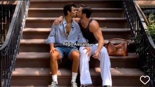 Gay Kissing sitting on the stairs