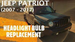 Jeep Patriot - HEADLIGHT LIGHT BULB REMOVAL  REPLACEMENT