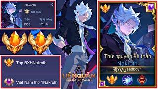 Top 1 Nakroth Việt Nam TLT 923% Xuất Hiện Hủy Diệt Rank Chiến Tướng Khiến Cả Team Hết Lời Khen Hay