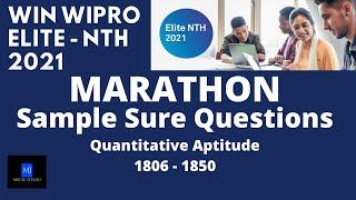 Wipro Elite NTH 2021 - Sample Sure Questions - Quants with Solutions MUST DO Q. No. 1806 - 1850