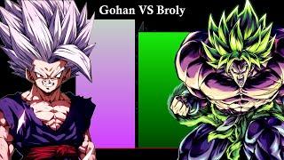 Gohan VS Broly  Power Levels