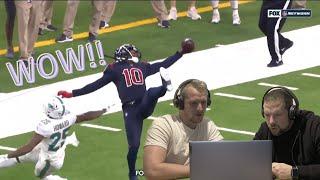 British Guys React to the NFLs Most Unbelievably Athletic Plays NFL Reaction