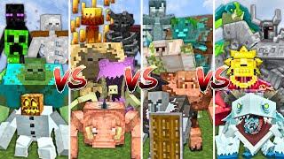 MUTANT MOBS vs MUTANT MORE vs MUTANT CREATURES vs MOWZIES MOBS TOURNAMENT  Minecraft Mob Battle