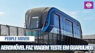 Aeromovel de Guarulhos faz viagem de teste de 500 metros