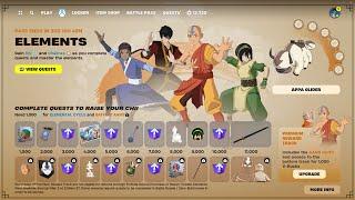 NEW Avatar Elements Fortnite Pass  All Rewards