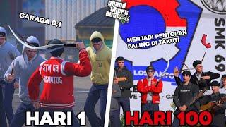 100 HARI DI GTA 5 DARI BERANDALAN SEKOLAH SAMPE JADI KETUA GANGSTER PALING DI TAKUTI NO 1